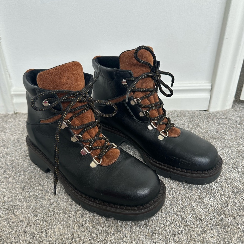 Black and Brown Lace-Up Boots | vintage boots